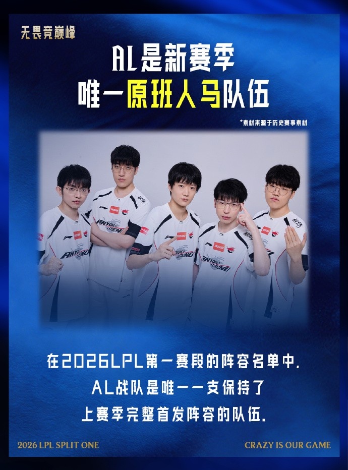 趣味数据：AL唯一原班人马；Viper重回LPL&与Jiejie首次对决